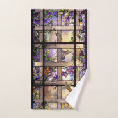 Hummingvogels Glas in lood Flowers Bath Towel Set Bad Handdoek (Handdoek)