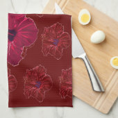 Hummingvogels Hibiscus Floral Art Theedoek (Quarter Fold)