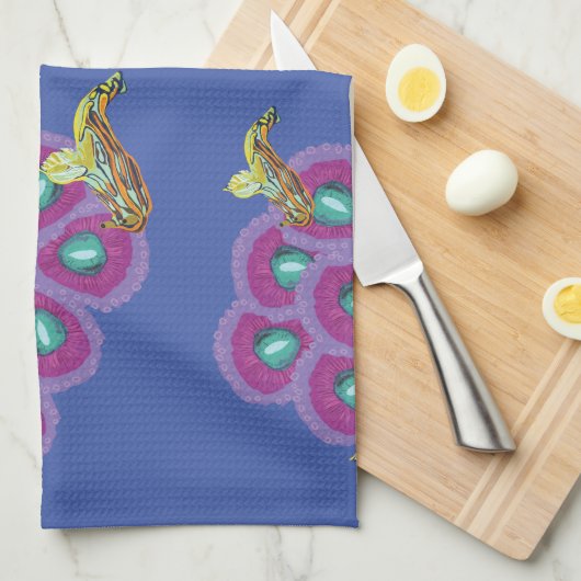 Hummingvogels Hibiscus Floral Art Theedoek (Quarter Fold)