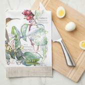 Hummingvogels Honeysuckle Flowers Kitchen Towels Theedoek (Quarter Fold)