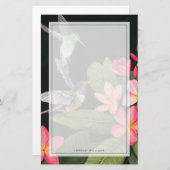 Hummingvogels in de Plumeria Briefpapier (Voorkant / Achterkant)