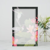 Hummingvogels in de Plumeria Briefpapier (Staand voorkant)