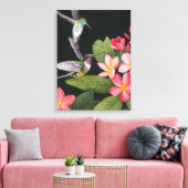Hummingvogels in de Plumeria Canvas Afdruk (Insitu (Woonkamer))