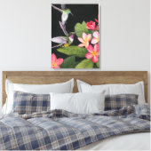 Hummingvogels in de Plumeria Canvas Afdruk (Insitu (Slaapkamer))