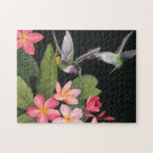 Hummingvogels in de Plumeria Legpuzzel (Horizontaal)