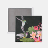 Hummingvogels in de Plumeria Magneet (Voorkant / Achterkant)