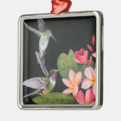 Hummingvogels in de Plumeria Metalen Ornament (Links)