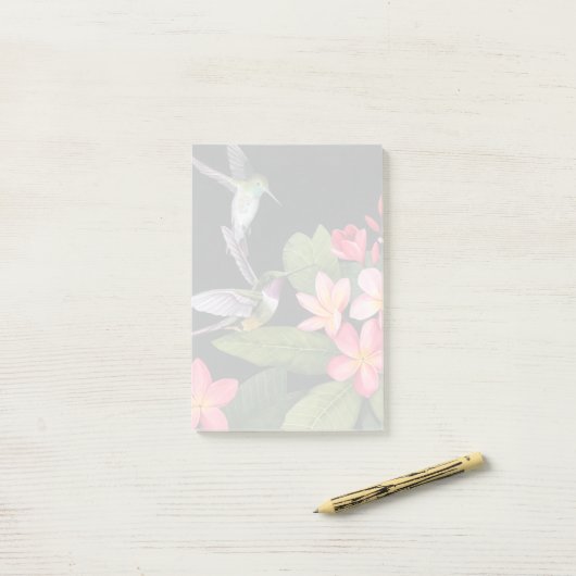 Hummingvogels in de Plumeria Post-it® Notes (Op bureau)