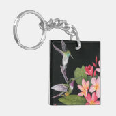 Hummingvogels in de Plumeria Sleutelhanger (Voorkant Links)