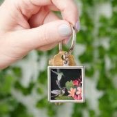 Hummingvogels in de Plumeria Sleutelhanger (Hand)