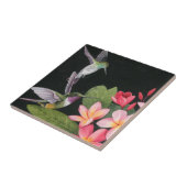 Hummingvogels in de Plumeria Tegeltje (Zijkant)