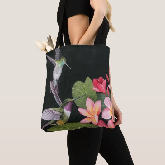 Hummingvogels in de Plumeria Tote Bag (Dichtbij)