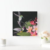 Hummingvogels in de Plumeria Vierkante Klok (Huis)