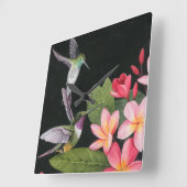 Hummingvogels in de Plumeria Vierkante Klok (Hoek)