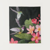 Hummingvogels in de Plumeria Wandkleed (Voorkant)