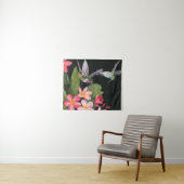 Hummingvogels in de Plumeria Wandkleed (In Situ (horizontaal))