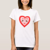 Hummingvogels in het hart - Liefde is T-shirt (Voorkant)