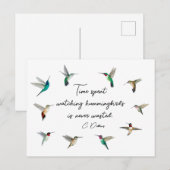 Hummingvogels in Noord-Amerika Briefkaart (Voorkant / Achterkant)