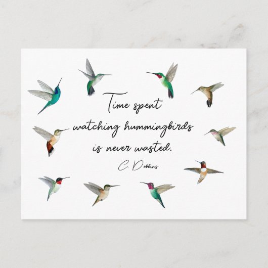 Hummingvogels in Noord-Amerika Briefkaart (Voorkant)