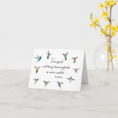 Hummingvogels in Noord-Amerika Kaart (Gele Bloem)