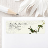 Hummingvogels in Swirls Grey - Return Address Labe Etiket (Insitu)