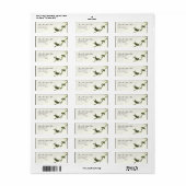 Hummingvogels in Swirls Grey - Return Address Labe Etiket (Full Sheet)