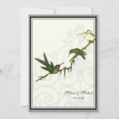 Hummingvogels in Swirls - Weddenschap Kaart (Achterkant)