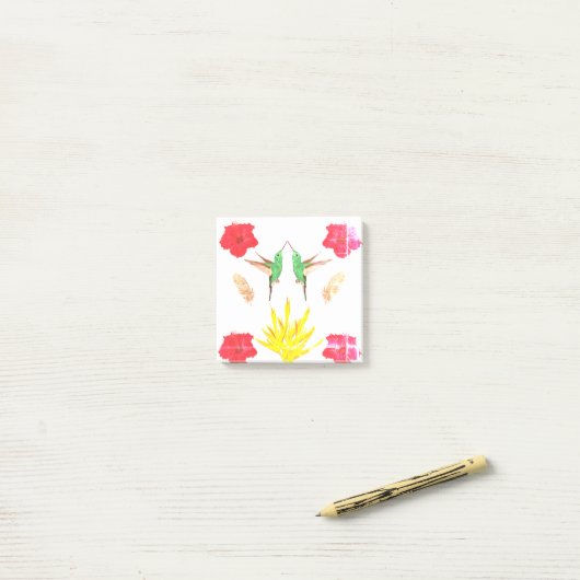 Hummingvogels inspiratie post-it® notes (Op bureau)