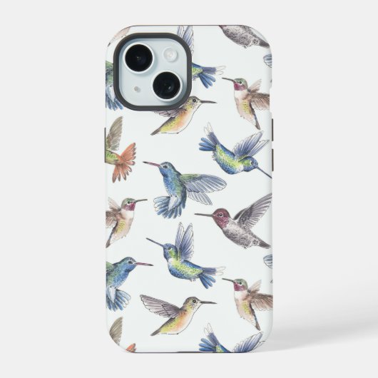 Hummingvogels iPhone 15 Case (Achterkant)