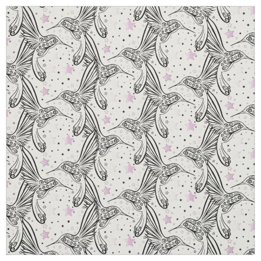 Hummingvogels IV Stof (Swatch)