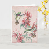 Hummingvogels Kaart (Gele Bloem)