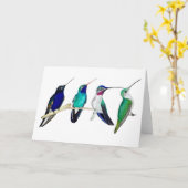 Hummingvogels Kaart (Gele Bloem)