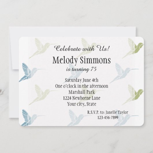 Hummingvogels Kaart (Achterkant)