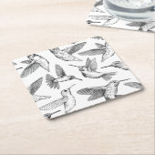 Hummingvogels Kartonnen Onderzetters (Schuin)