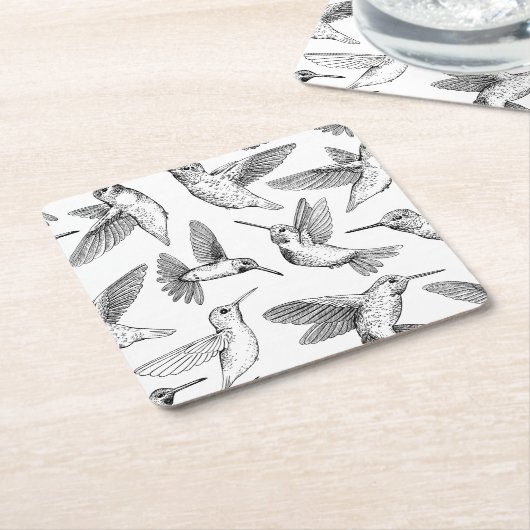 Hummingvogels Kartonnen Onderzetters (Schuin)