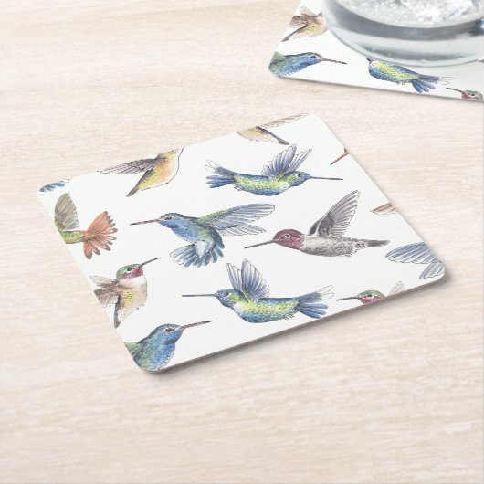 Hummingvogels Kartonnen Onderzetters (Schuin)