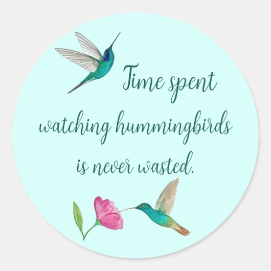 Hummingvogels Klassieke ronde Sticker (Voorkant)