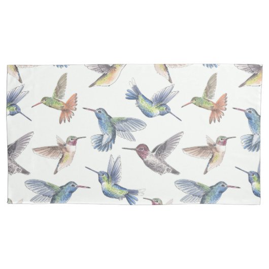 Hummingvogels Kussensloop (Voorkant-Links)