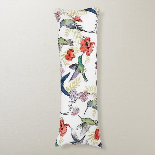 Hummingvogels Lichaamskussen (Voorkant Verticaal)