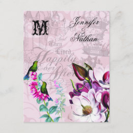 Hummingvogels Magnolias Wedding RSVP-kaart RSVP Kaartje