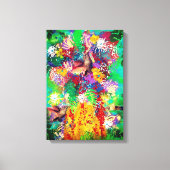 Hummingvogels met Floral Collage Canvas Afdruk (Voorkant)