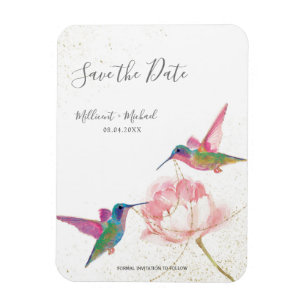 Hummingvogels met pony Save the Date Magnet Magneet