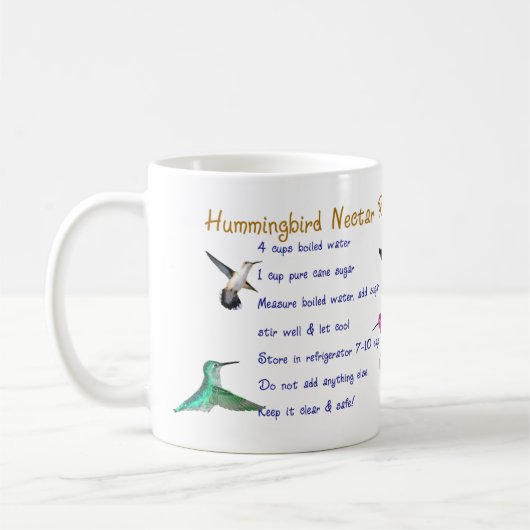 Hummingvogels Nectar Recipe Koffiemok (Links)