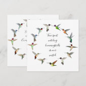 Hummingvogels Notitiekaartje (Voorkant / Achterkant)