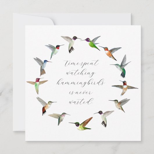 Hummingvogels Notitiekaartje (Achterkant)