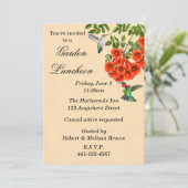 Hummingvogels op Trumpet Vine Aangepaste uitnodigi Kaart (Staand voorkant)