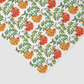 Hummingvogels op trumpetaalvee tissuepapier (Detail)