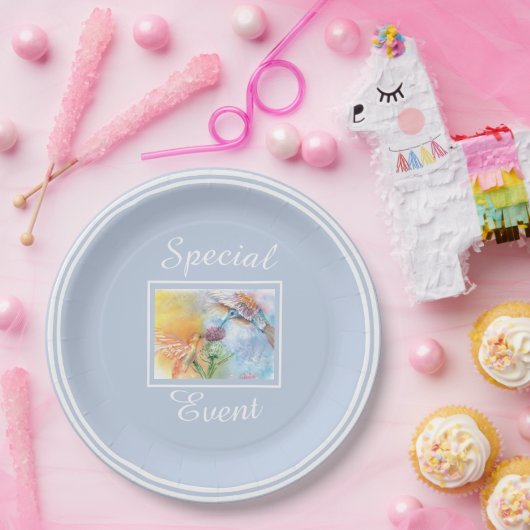 Hummingvogels Papieren Bordje (Feest)