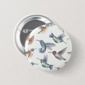 Hummingvogels Ronde Button 5,7 Cm (Voorkant /achterkant)