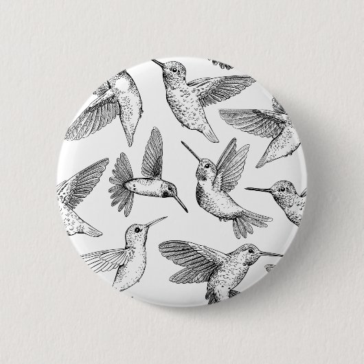 Hummingvogels Ronde Button 5,7 Cm (Voorkant)